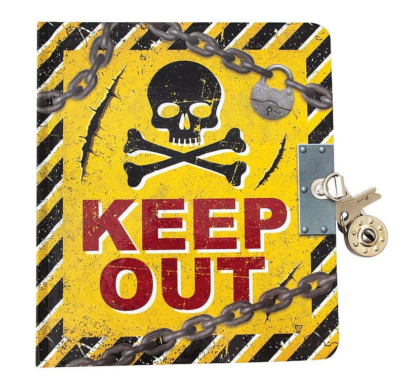 Playhouse Keep Out Lock Key Lined Page Diary with Invisible Ink Pen for Kids - Image 3