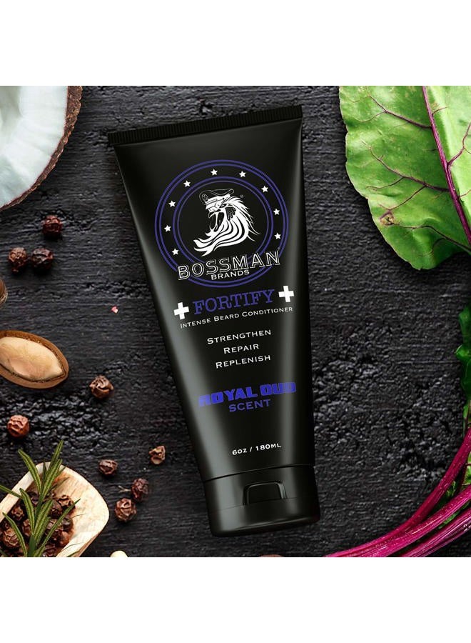 bossman Fortify Intense Beard Conditioner for Men (Royal Oud Scent) – Moisturizes, Replenishes & Protects with Natural Ingredients – Thicker Formula, Made in USA - Image 5