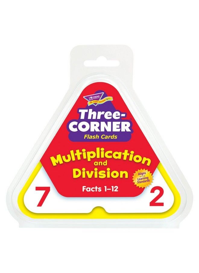 Trend Enterprises - : Three Corner Multiplication And Division Flash Cards Interactive Self Checking Cards Exciting Way For Everyone To Learn 46 Two Sided Cards Included Ages 8 And Up - Image 1