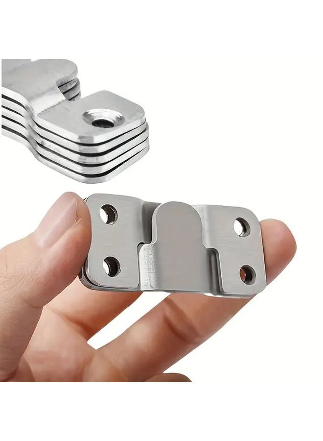 12pcs Small Stainless Steel Z Brackets Heavy Duty Interlocking Frame Hooks Shelf Supports - Image 5