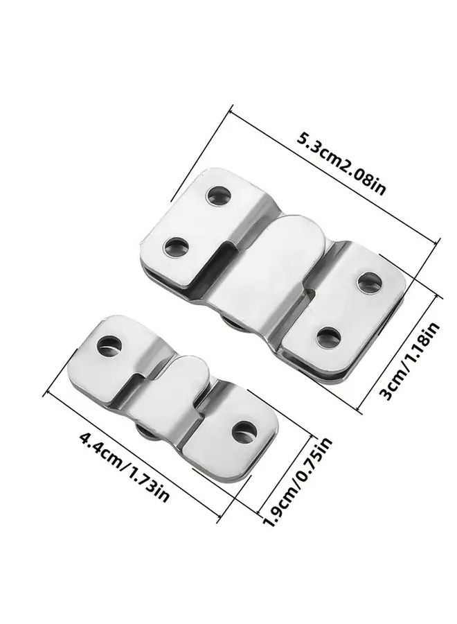 12pcs Small Stainless Steel Z Brackets Heavy Duty Interlocking Frame Hooks Shelf Supports - Image 4