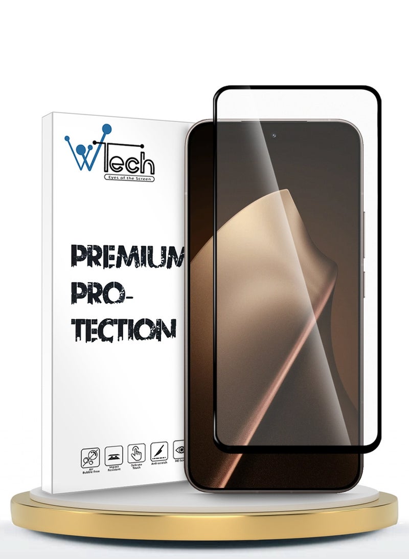 Wtech Xiaomi 15T Pro 5G 2025 Premium E2E Series Full Glue Full Cover Tempered Glass Screen Protector (MSGECN) - Clear/Black - Image 1