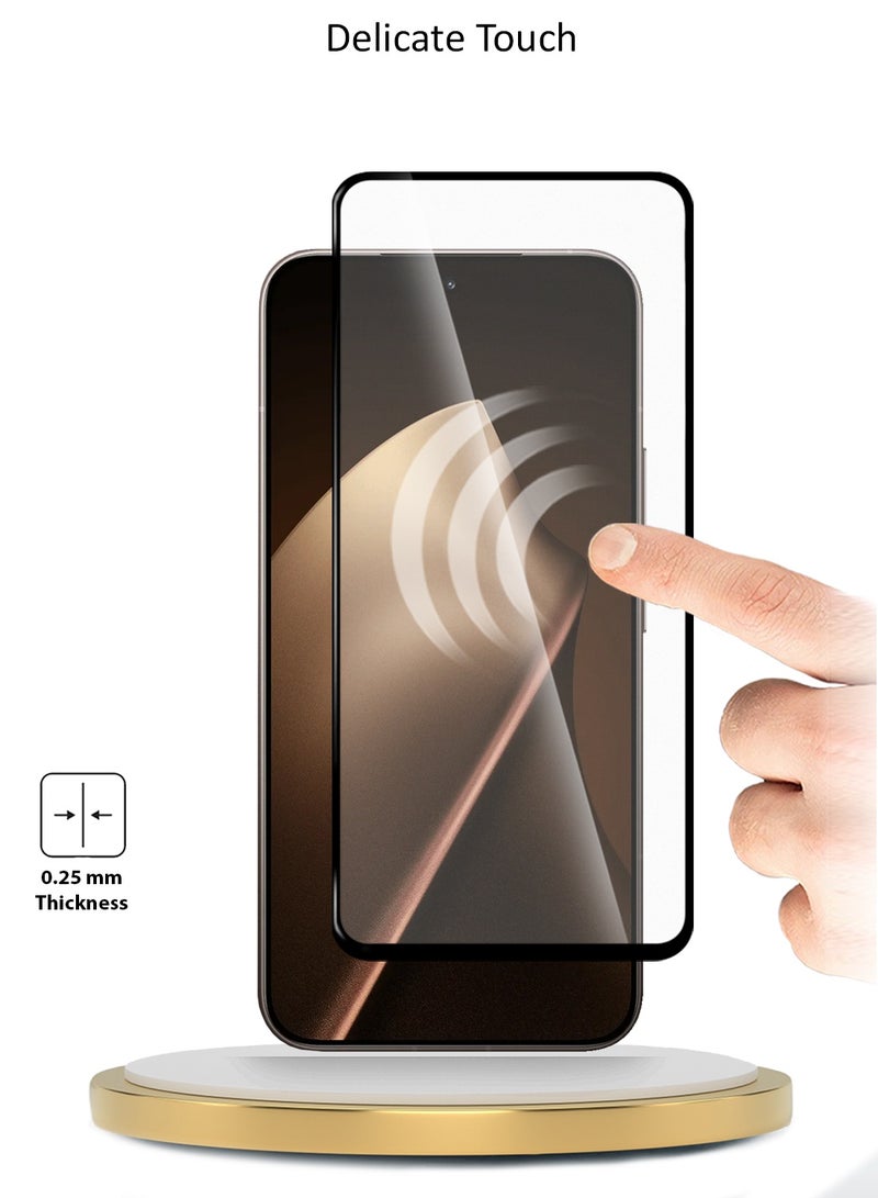 Wtech Xiaomi 15T Pro 5G 2025 Premium E2E Series Full Glue Full Cover Tempered Glass Screen Protector (MSGECN) - Clear/Black - Image 4