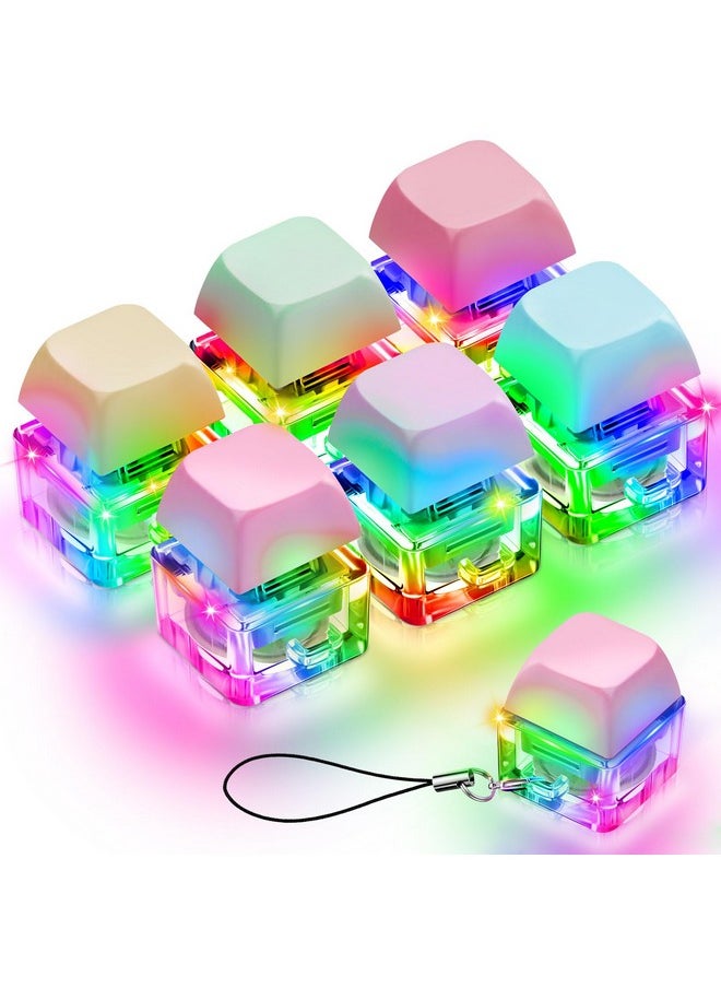 Taiyin Taiyin 6 Pcs Decompression Toys Keyboard Clicker Toy Keyboard Cube Toy Mechanical Key Toy Keyboard Button Stress Relief for Adult Gifts to Relief Pass Time (Single)  - Image 1