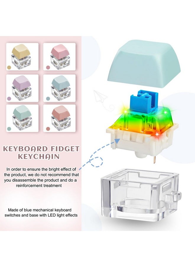 Taiyin Taiyin 6 Pcs Decompression Toys Keyboard Clicker Toy Keyboard Cube Toy Mechanical Key Toy Keyboard Button Stress Relief for Adult Gifts to Relief Pass Time (Single)  - Image 4