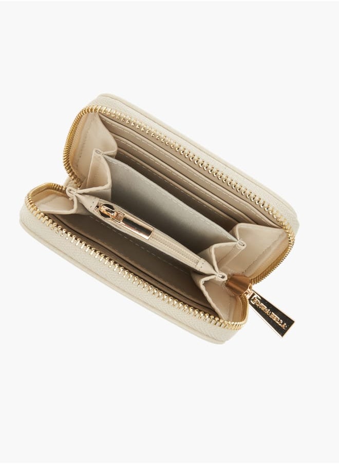 Flora Bella By Shoexpress Womens Textured Zip Around Wallet  - Image 5