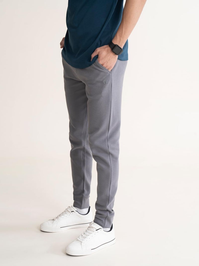 DAMENSCH Men's Constant Ottoman Fabric 500 Day Regular Fit Joggers - Glory Grey - Image 3