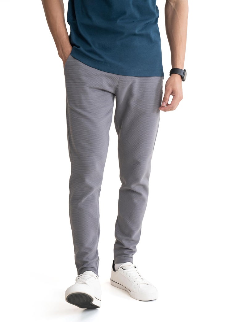 DAMENSCH Men's Constant Ottoman Fabric 500 Day Regular Fit Joggers - Glory Grey - Image 1