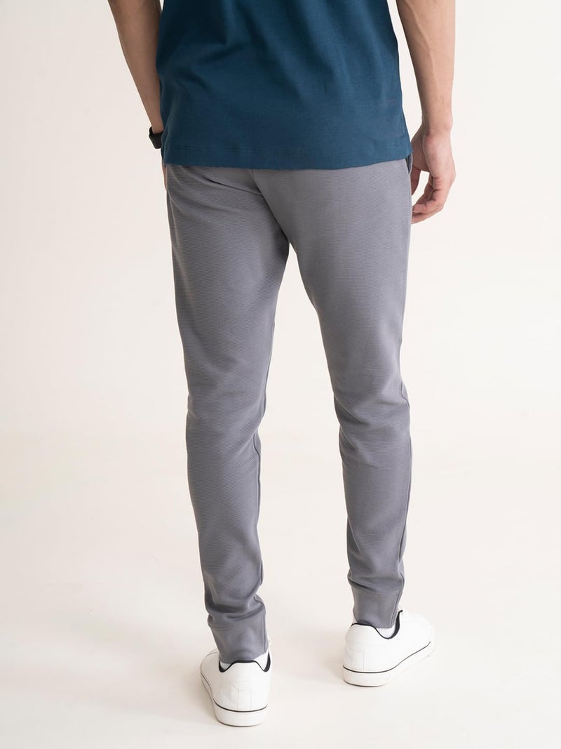 DAMENSCH Men's Constant Ottoman Fabric 500 Day Regular Fit Joggers - Glory Grey - Image 5