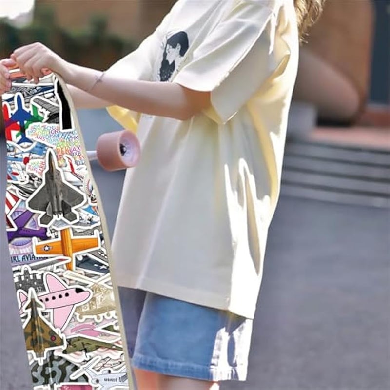 50Pcs Aircraft and Helicopter Stickers Fighter Aircraft Stickers, Vinyl Waterproof Stickers Birthday Stickers for Teens Girls Kids (Aircraft) - Image 5