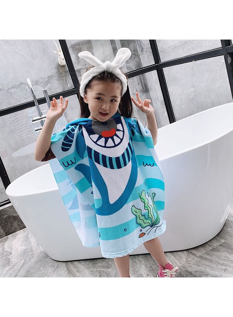 Loquat With Hood Coral Fleece Cloaks Bath Towel