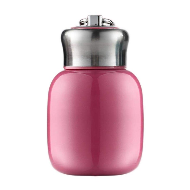 Mini 7 oz Stainless Steel Water Bottle Portable Small Sports Vacuum Insulated Water Bottle Leak Proof Sport Tumbler Cup Hot and Cold Water Bottle Rose