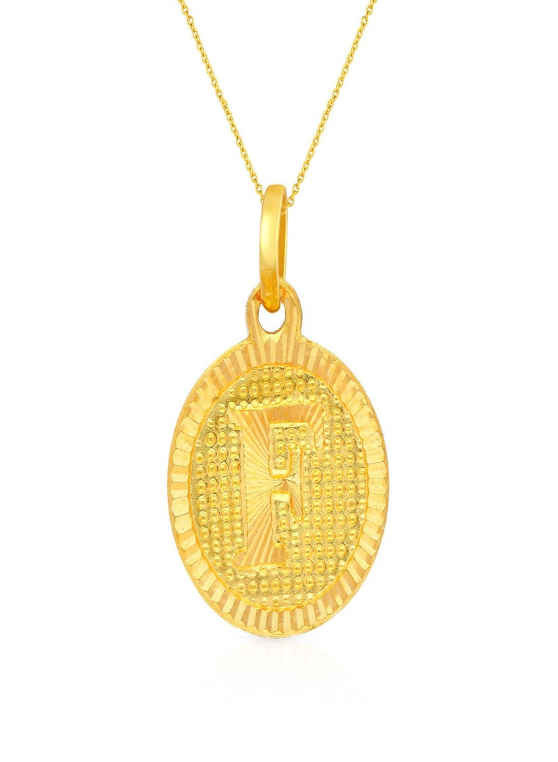 Malabar Gold and Diamonds 22k 916 Purity Gold Pendant for Women EMPN121FY  - Image 1