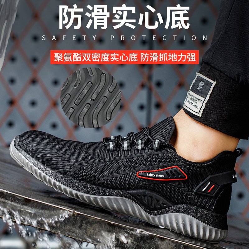 Men's Safety Shoes - Breathable Knit, Anti-Smash & Puncture-Resistant, Insulated Work Shoes, Low-Top - Image 2