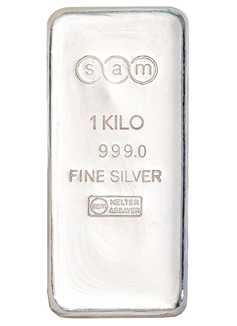 sam - SAM 1kg Pure Silver Bar 999.0 - 1 Kilogram - Image 1