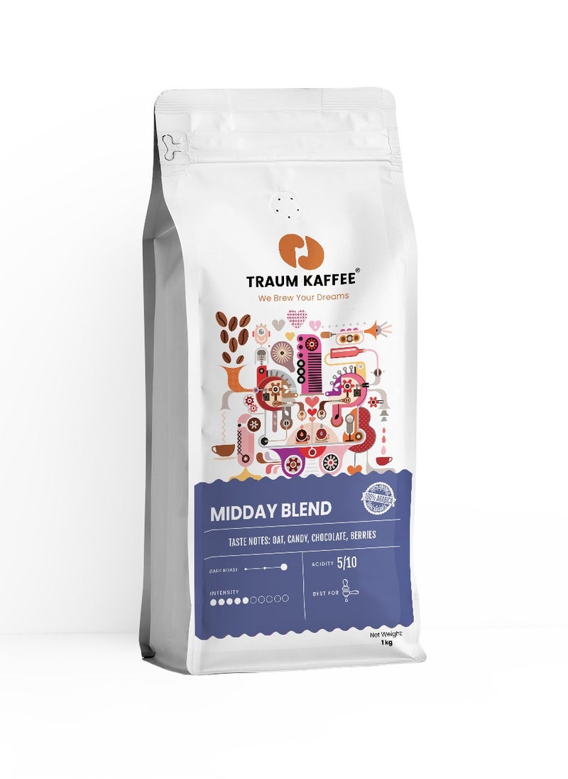 Traum Kaffee - Midday Blend Coffee Dark Roast 1 kg Whole bean - Image 1