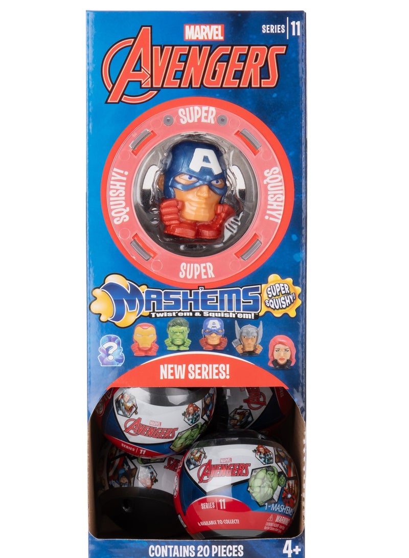 MASHEMS Mash’ems Marvel Avengers Surprise Squishy Toy – Series 11 Capsule Ball (1 Piece Only) Gravity Display with Random Character | Marvel Collectible Squishy Toys for Kids 4+ - Image 4