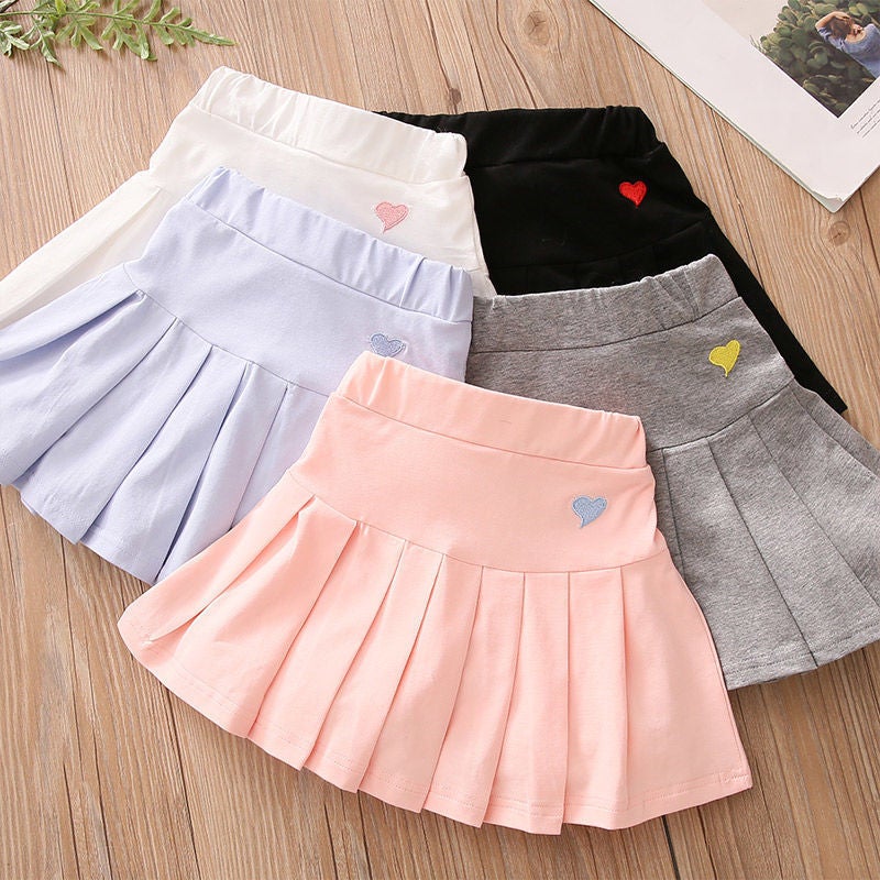 Girls' Summer Pleated Skirt Pants With Safety Shorts Children'S Skirt For Medium And Large Children Trendy Girls' Short Skirt - Image 2