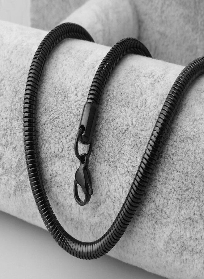 ميناز سلسلة ميناز رجالية، سلسلة سوداء أنيقة للرجال، سلسلة أنيقة للأولاد، قلادة رجالية، سلاسل من الفولاذ المقاوم للصدأ، قلادة بقلادة مقاومة للصدأ، إكسسوارات قلادة، سلسلة رقبة، سلسلة ثعبان للأولاد 543 - Image 2