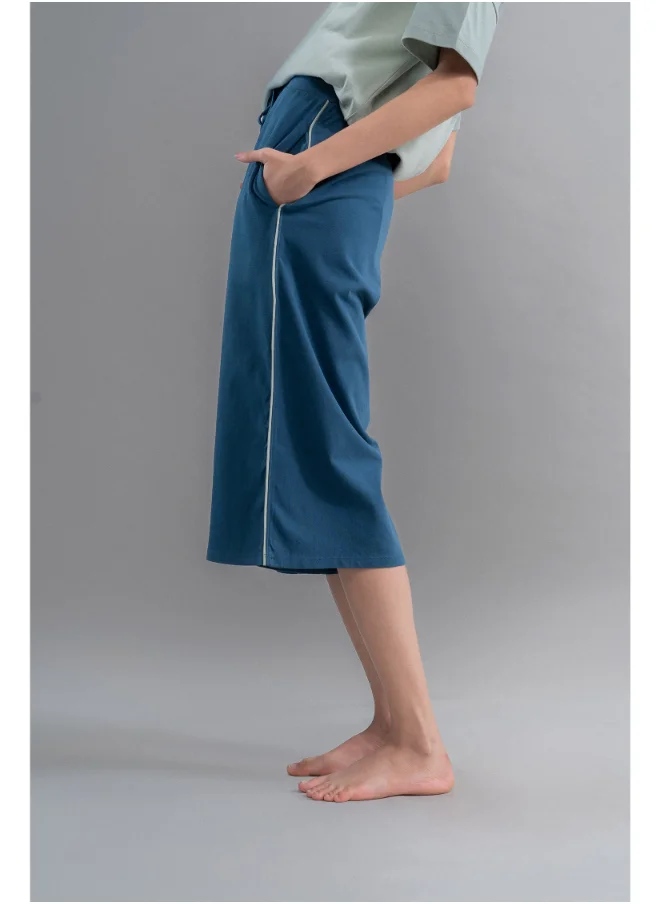 NeceSera Sage Teal Cotton Culottes