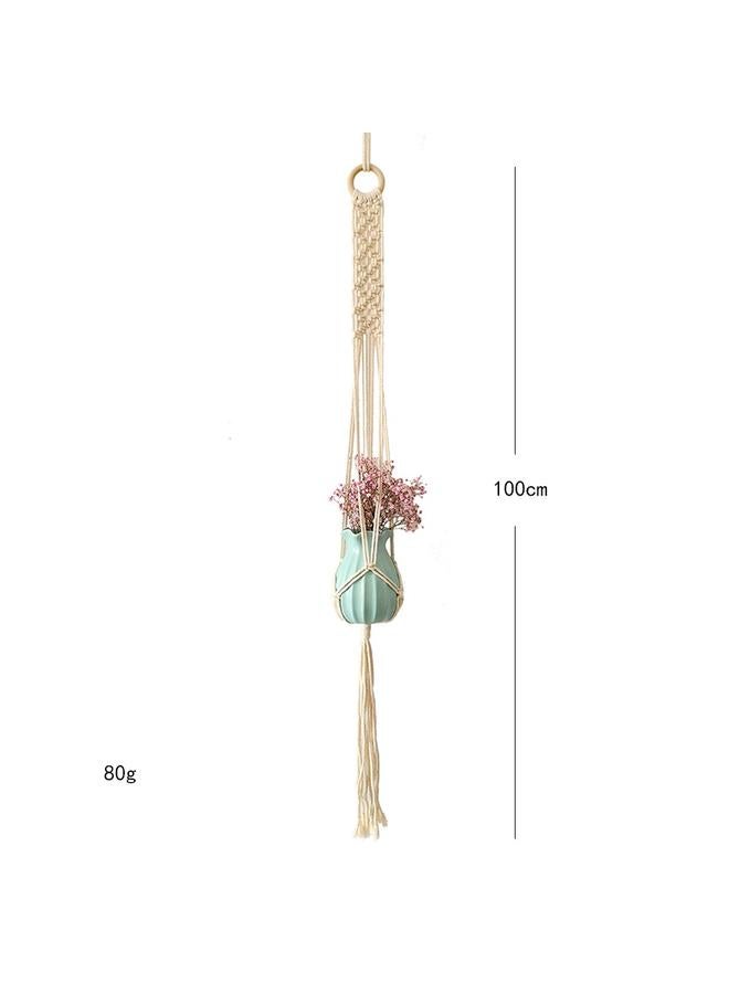 Bluejw New Bohemian Tapestry Cotton Rope Hand-woven Net Bag Plant Hanging Basket Home Decorative Wall Hanging  - Image 1