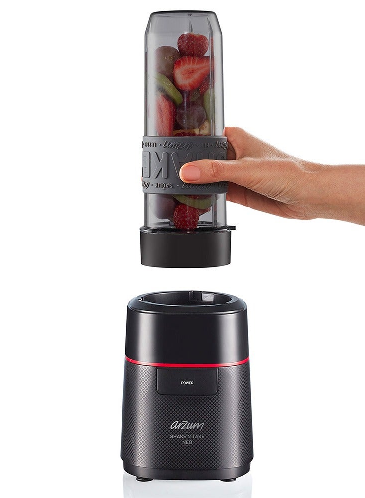 أرزوم Shaken Take Compact Persnal Blender And Smoothie Maker High Build Quality 570ml and 400 ml tritan bottles. 500 W AR1032-b Black 570.0 ml 500.0 W AR1147 Black - Image 5