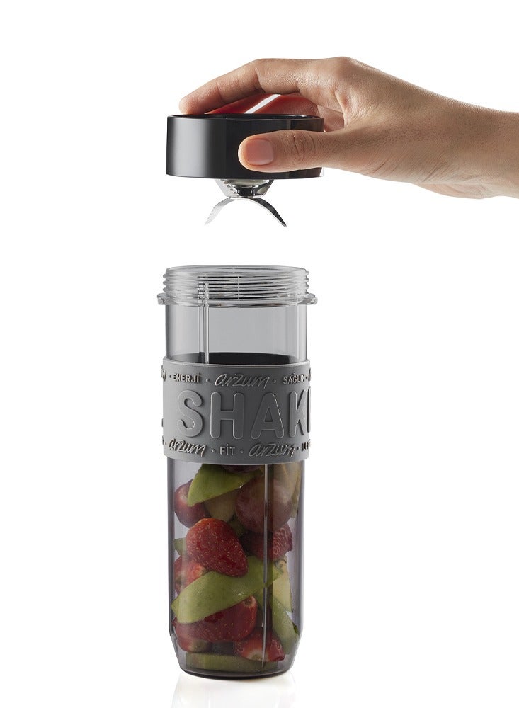 أرزوم Shaken Take Compact Persnal Blender And Smoothie Maker High Build Quality 570ml and 400 ml tritan bottles. 500 W AR1032-b Black 570.0 ml 500.0 W AR1147 Black - Image 4