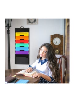 Y&D 2 Pcs Wall File Organizer, Hanging Folders Storage and Classroom Organization with 6 Removable Poly Organizers for Wall, Classroom, School, Home Office  - Image 4