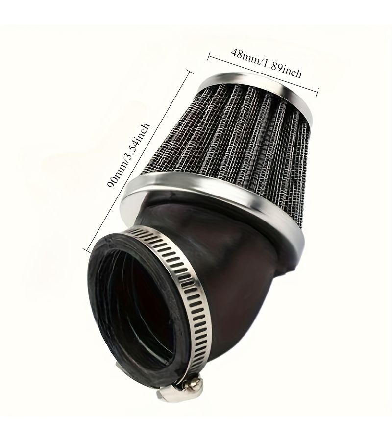 Modified Air Filter 42mm Durable Mushroom Head Motorcycle Oval Air Filter 45 Degree Bend - Image 2