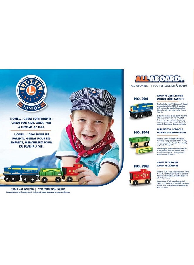 MasterPieces MasterPieces Wood Train Sets - Lionel Santa Fe Cargo 3 Piece Train Set - Officially Licensed Toddler & Kids Toy Assorted  - Image 2