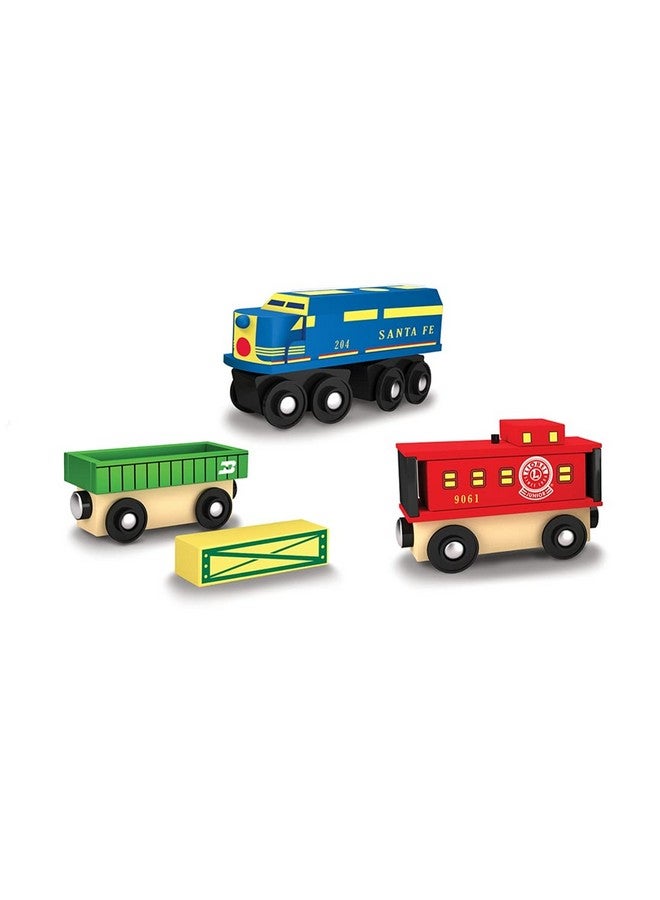 MasterPieces MasterPieces Wood Train Sets - Lionel Santa Fe Cargo 3 Piece Train Set - Officially Licensed Toddler & Kids Toy Assorted  - Image 5