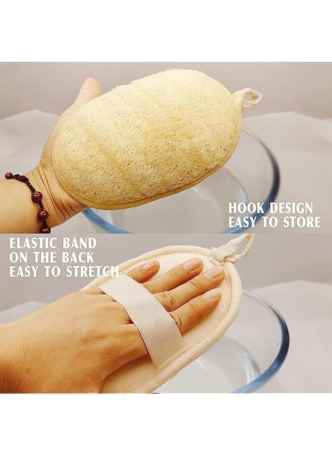 erorex - Loofah Sponge Exfoliating Body Scrubber (3 Pack)Made With Eco-Friendly And Biodegradable Shower Luffa Sponge Loofah For Women And Men Beige - Image 1