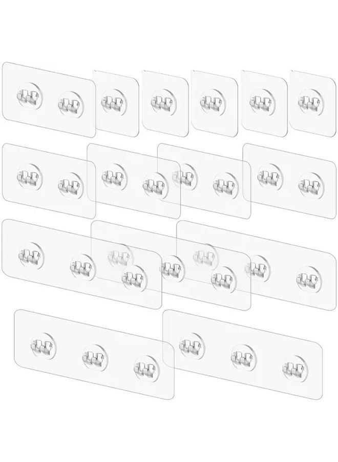 15 قطعة من خطافات الدش اللاصقة الشفافة منظف الرف بدون حفر - Image 1