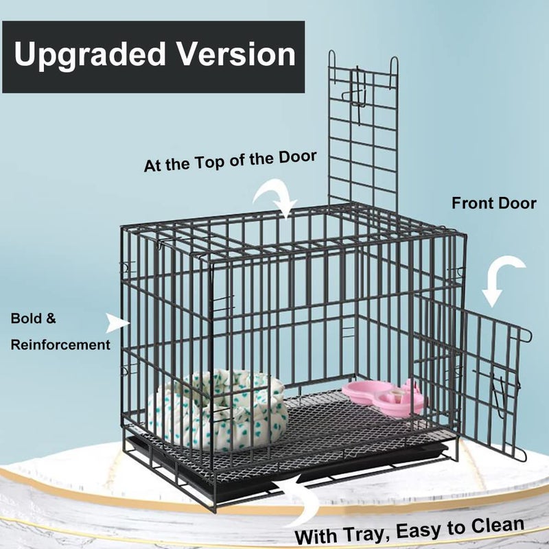 Dog Crates For Small Medium And Large Dogs 23 6 Pet Cage Single Door Best For Pets Wire Metal Kennel Cages With Divider Panel And Tray In Door Foldable And Portable For Animal Out Door Travel - Image 5