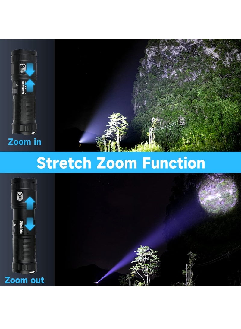 Rechargeable Flashlight, High Lumens LED Flashlights With COB Work Light, Lightweight And Portable Torch Light, Powerful Handheld Flashlights For Camping Hiking, (1pc, Black) - Image 3