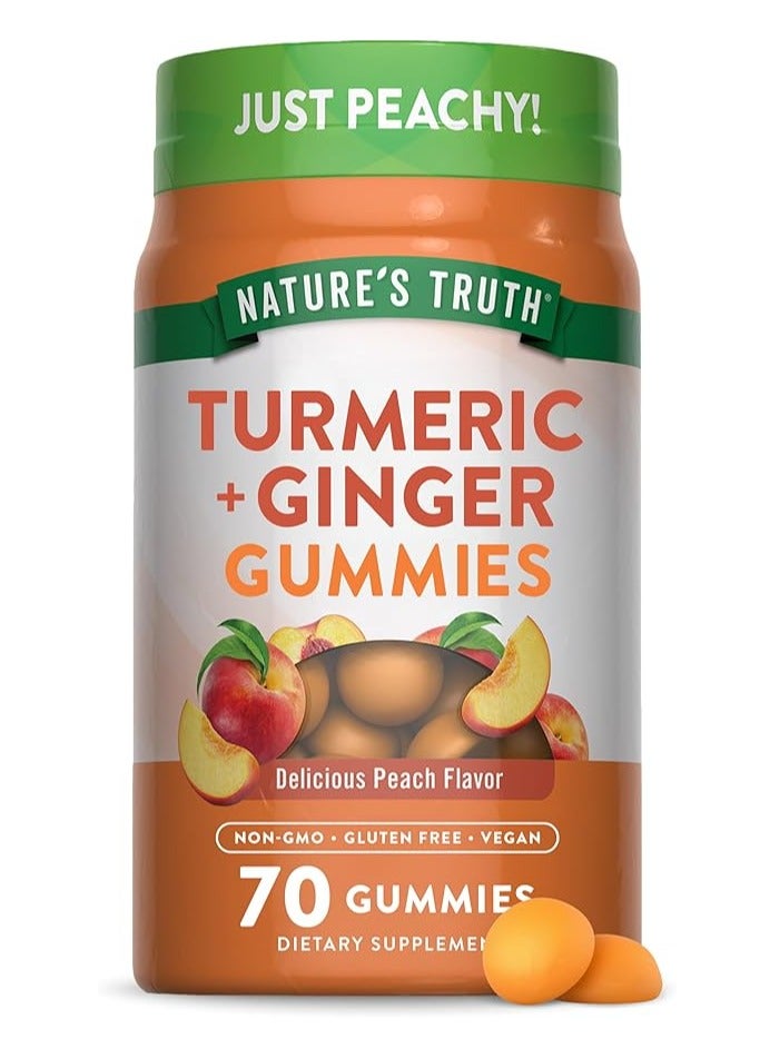 نايتشورز تروث علكة الكركم والزنجبيل بنكهة الخوخ 70 علكة