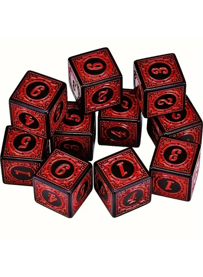 10 Pieces Yellow Vintage Style 16mm Six Sided Dice for Board Games - Image 5