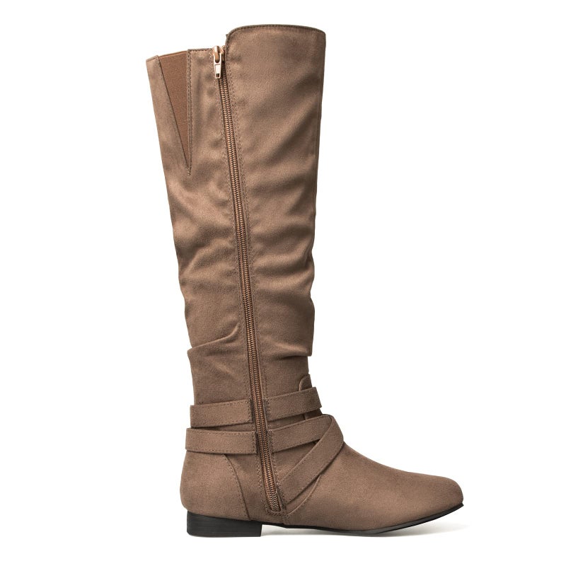 mysoft Women's Knee High Boots Flat Warm Fall Boots with Side Zipper - Image 3