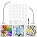 OurWarm 82FT 6FT Balloon Arch Stand Kit Black Half Arch Balloon Stand with Base for Floor Free Bending Top Balloon Column Kit for Wedding Birthday Baby Shower Graduation Party Decorations - Image 3