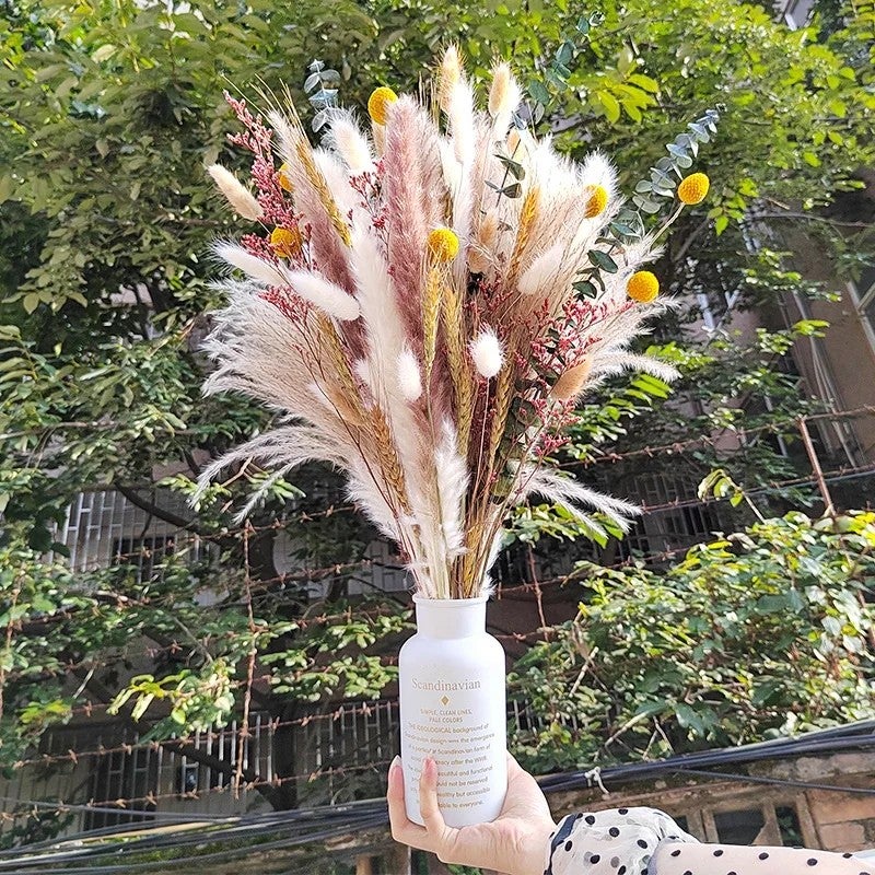 Bluejw A-552 Natural Pampas Decor - Fluffy Dried Pampas Grass Bouquet - Boho Home Decor Dried Plants - 45\ Tall
" - Image 3