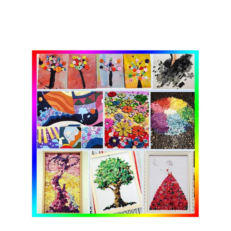 SOLARAE Assorted Size Resin Round Buttons DIY Craft Sewing Decorations for Kid's Painting (Red, 200g set) - Image 4