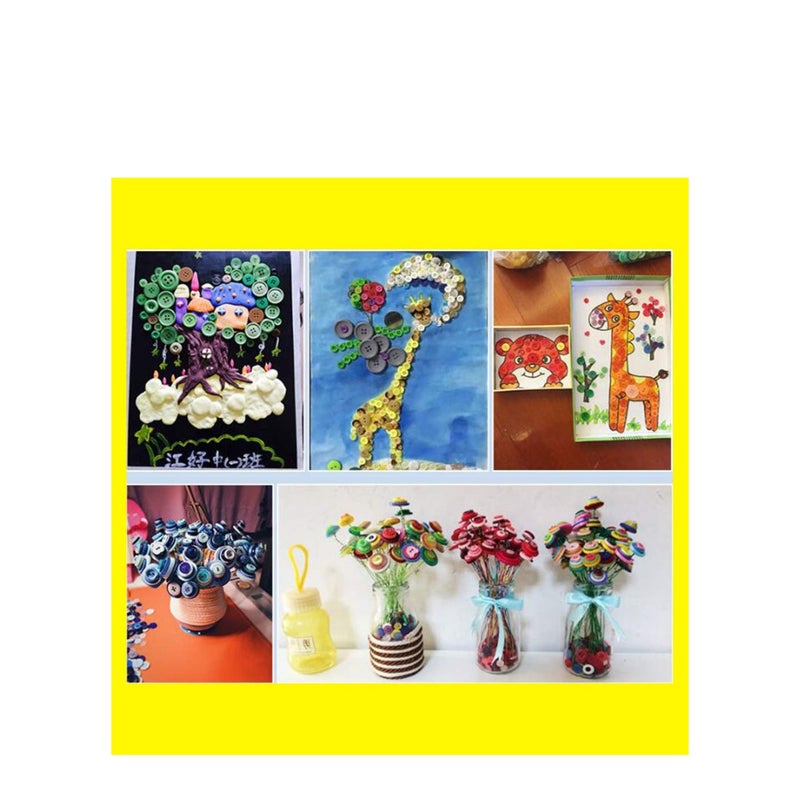 SOLARAE Assorted Size Resin Round Buttons DIY Craft Sewing Decorations for Kid's Painting (Red, 200g set) - Image 5