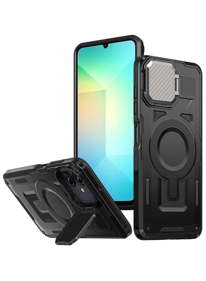 general Case Compatible with Samsung Galaxy A06, Armor Magnetic Anti-fall Phone Case with Fully Wrapped Lens Protection, Anti-fingerprint Protective Back Cover for Samsung A06 - Image 1