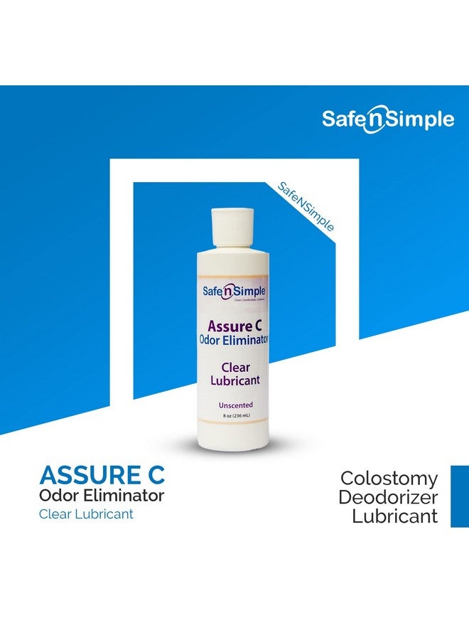 Safe n' Simple Safe n' Simple Assure C - Clear Lubricating Ostomy Pouch Deodorant - Colostomy Bag Odor Eliminator - Colostomy Deodorizer Lubricant - 8 Fluid Ounce Drops  - Image 1