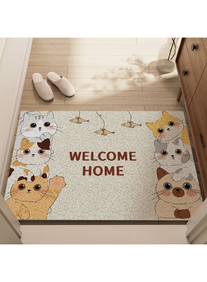 Yishang Cartoon Entrance Door Mat, Entryway Doormat, Loop Mat For Home Use, Dirt-resistant Foot Mat, Fun Carpet - Image 1