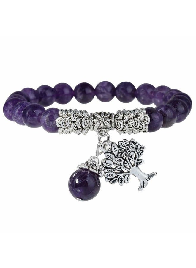 Nupuyai Handmade Crystal Stone Bracelet for Unisex, Stretchy 7 Chakra Wrist Bracelet for Women and Men - Image 1