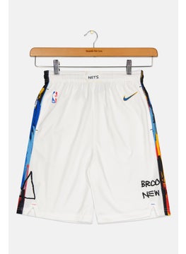 Nike Nike x NBA Kids Boy Sportswear Fit Brooklyn Basketball Jersey Short, White  - Image 1