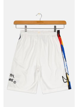 Nike Nike x NBA Kids Boy Sportswear Fit Brooklyn Basketball Jersey Short, White  - Image 2