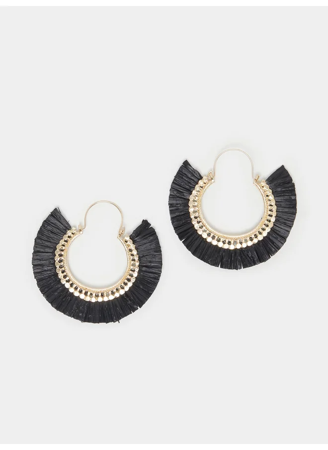 ستايلي Styli Tasseled Textured Boho Earrings