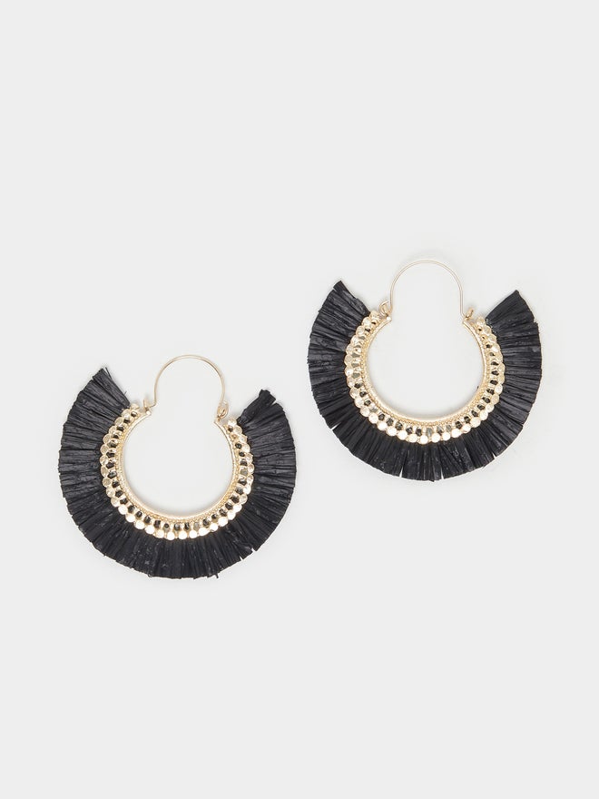 Styli Styli Tasseled Textured Boho Earrings  - Image 1